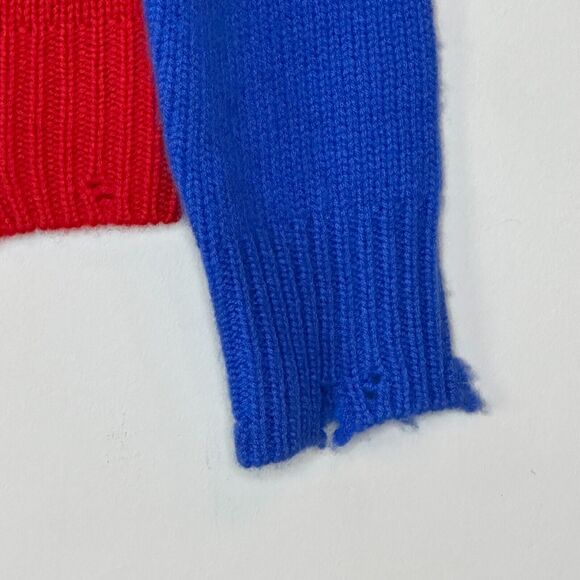 Sandrine Rose The Outsider Oversized L/S Cashmere Blend Sweater Distressed L NWT - Picture 6 of 10